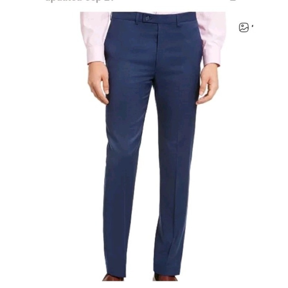 Calvin Klein Mens Jerome X Slim Fit Suit Pants New Navy Blue Wool 40x30‎